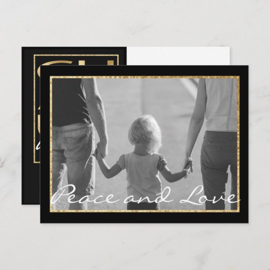 Carte postale standard Chanukah Gold (Devant / Derrière)