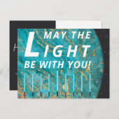 Carte postale standard Hanoukka Lights (Devant / Derrière)