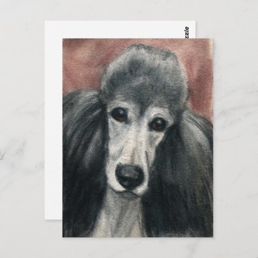 Carte postale Standard Poodle Original Chien Art (Devant / Derrière)
