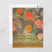 Carte Postale Stanisław Wyspiański ~ Roses (Devant / Derrière)