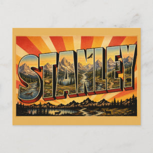 Carte Postale Stanley Idaho Alpes River Valley Art de crête
