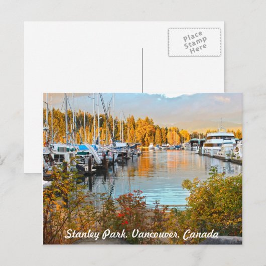 Carte postale Stanley Park Waterside (Devant / Derrière)