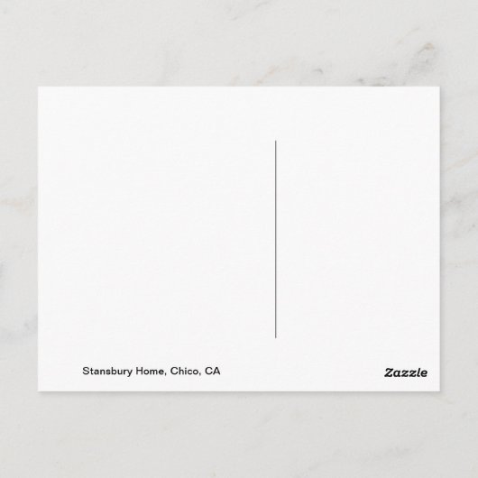 CARTE POSTALE ~ Stansbury Home (Dos)