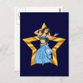 Carte Postale Star Belly Dancing Girl (Devant / Derrière)
