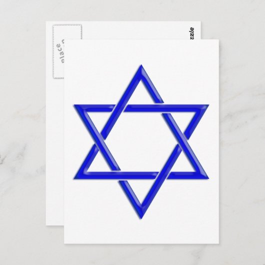 CARTE POSTALE STAR DE DAVID (Devant / Derrière)