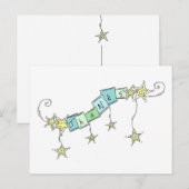 Carte Postale Star Doodles, Merci (Devant / Derrière)