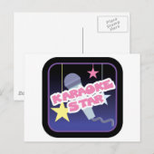 Carte Postale star du karaoké (Devant / Derrière)