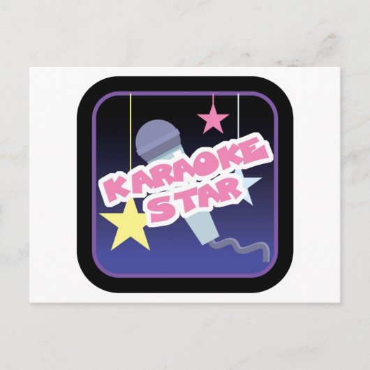 Carte Postale star du karaoké (Devant)