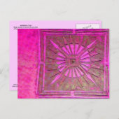 Carte Postale STAR DU MATIN Rose, Fuchsia Black, Monogramme (Devant / Derrière)