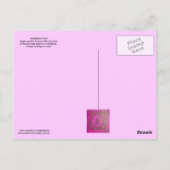 Carte Postale STAR DU MATIN Rose, Fuchsia Black, Monogramme (Dos)