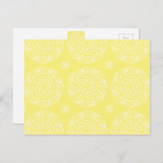 Carte Postale Star Fruit Mandala (Devant / Derrière)