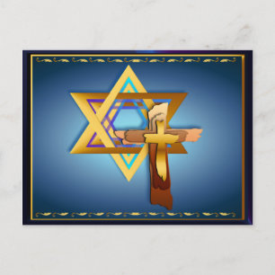 Carte Postale Star Of David et Triple Cross