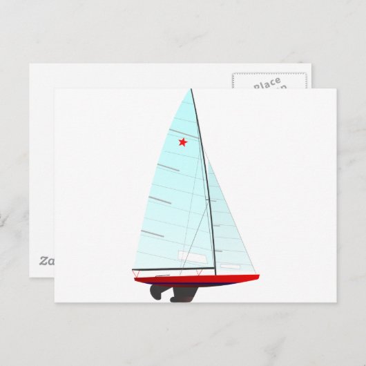 Carte Postale star Racing Voilier onedesign Classe olympique (Devant / Derrière)