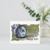 Carte Postale Star Shapa Tea Feuilles prédit bonne fortune (Debout devant)