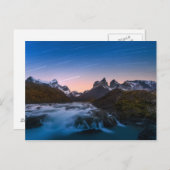 Carte Postale Star Trails sur Torres Del Paine (Devant / Derrière)