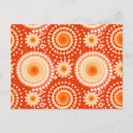Carte Postale Starburds et pingwheel, mandarin orange (Devant)