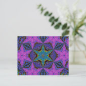 Carte Postale Starburst Kaleidoscopic Mandala (Debout devant)