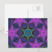 Carte Postale Starburst Kaleidoscopic Mandala (Devant / Derrière)