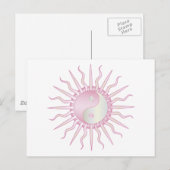 Carte Postale Starburst rose Yin Yang (Devant / Derrière)