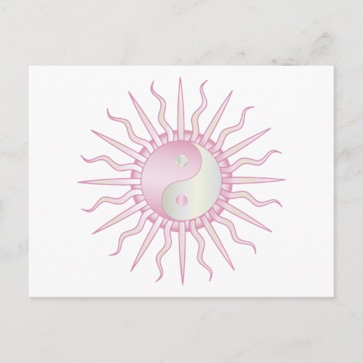 Carte Postale Starburst rose Yin Yang (Devant)