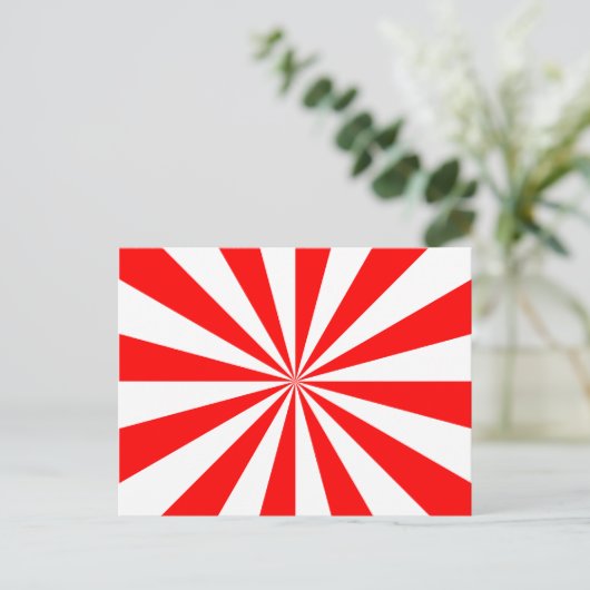 Carte Postale Starburst rouge et blanc (Debout devant)