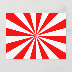 Carte Postale Starburst rouge et blanc