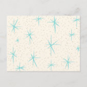 Carte postale Starburst Turquoise Space Age (Devant)