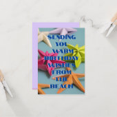 Carte postale Starfish Anniversaire Wis (Devant/Arrière en situation)