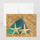Carte Postale Starfish Et Sea Glass (Devant / Derrière)