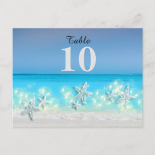 Carte Postale Starfish paradis eaux bleues table tropicale non