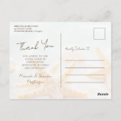 Carte Postale Starfish Shells Ocean Beach Wedding Thank You (Dos)