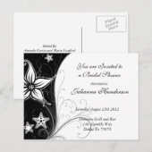 Carte Postale Stargazer Lilly et Starfish Invitation Fête des ma (Devant / Derrière)