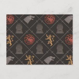 Carte Postale Stark, Lannister, Targaryen, Motif du Trône de fer