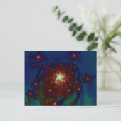 Carte Postale "Starlight Rose Galaxy" ~ Art Abstrait Imprimer (Debout devant)