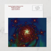 Carte Postale "Starlight Rose Galaxy" ~ Art Abstrait Imprimer (Devant / Derrière)