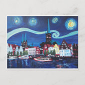 Carte Postale Starry Night à Lübeck Germany (Devant)