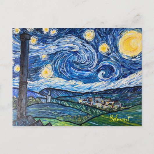 Carte Postale Starry Night Belmont Lancashire (Devant)