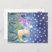 Carte Postale Starry Night Cats (Devant / Derrière)