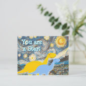 Carte postale Starry Night Dinosaures (Debout devant)