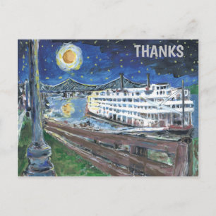 Carte Postale Starry Night Mississippi Queen, ajouter du texte, 