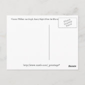 Carte Postale Starry Night Over the Rhone par Van Gogh (Dos)