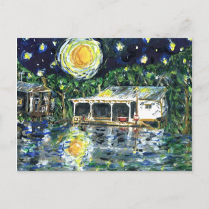 Carte Postale Starry Night River Camp