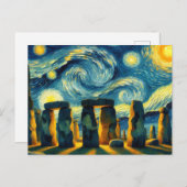 Carte Postale Starry Night Stonehenge (Devant / Derrière)