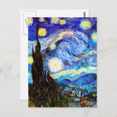 Carte Postale Starry Night Van Gogh Art (Devant / Derrière)