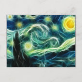 Carte Postale Starry Night Van Gogh Fractal art (Devant)