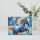 Carte postale Starry Night Van Gogh Horse (Debout devant)