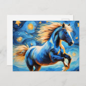 Carte postale Starry Night Van Gogh Horse (Devant / Derrière)