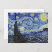 Carte Postale Starry Night, Vincent Van Gogh (Devant / Derrière)