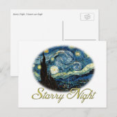 Carte Postale Starry Night, Vincent Van Gogh. (Devant / Derrière)