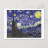Carte Postale Starry Night, Vincent Van Gogh. (Devant)